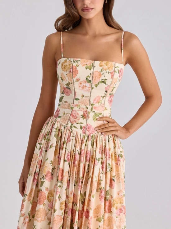 House of CB Dresses & Skirts - House of CB Ysabella warm rose print cotton  Dress